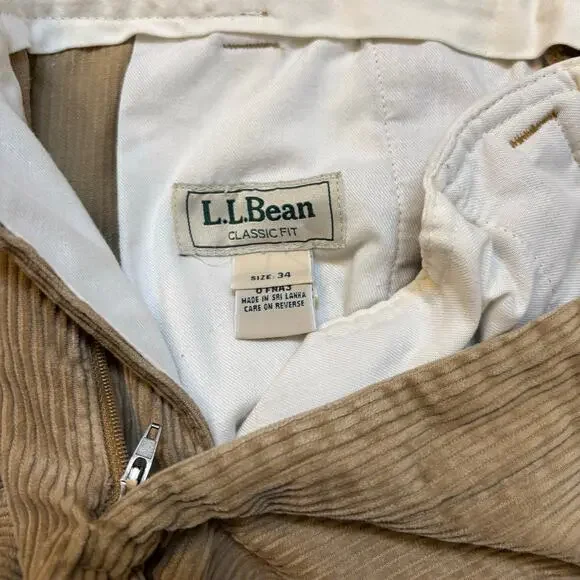 Vintage 1990s Wide Wale Tan Corduroy Pants - Picture 4 of 7